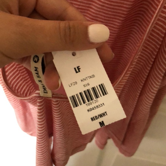 LF Red & White Striped Tank Top NWT - Picture 2 of 3